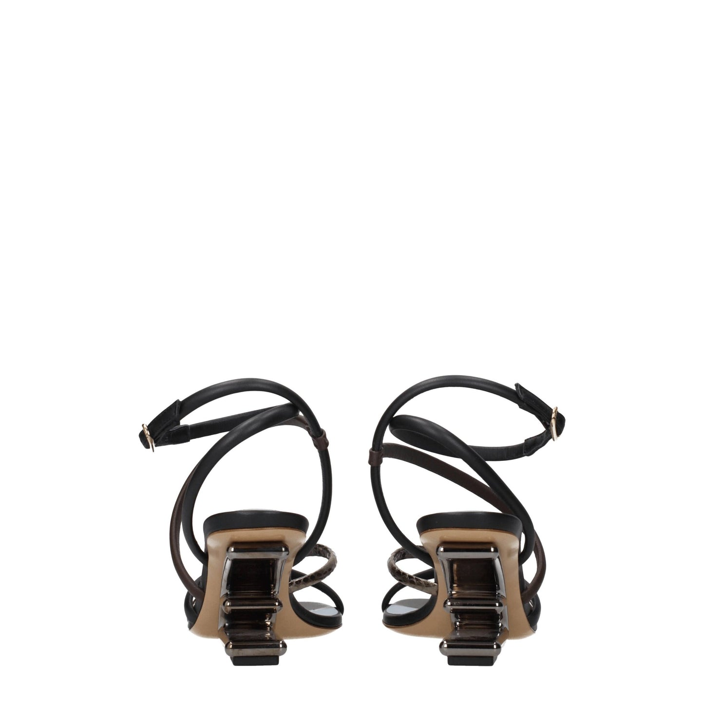 Fendi Multicolor Leather Sandal