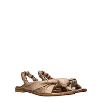 Stuart Weitzman Gold Leather Sandal