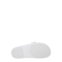 Stuart Weitzman White Leather Slipper