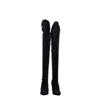 Paris Texas Black Velvet Boot