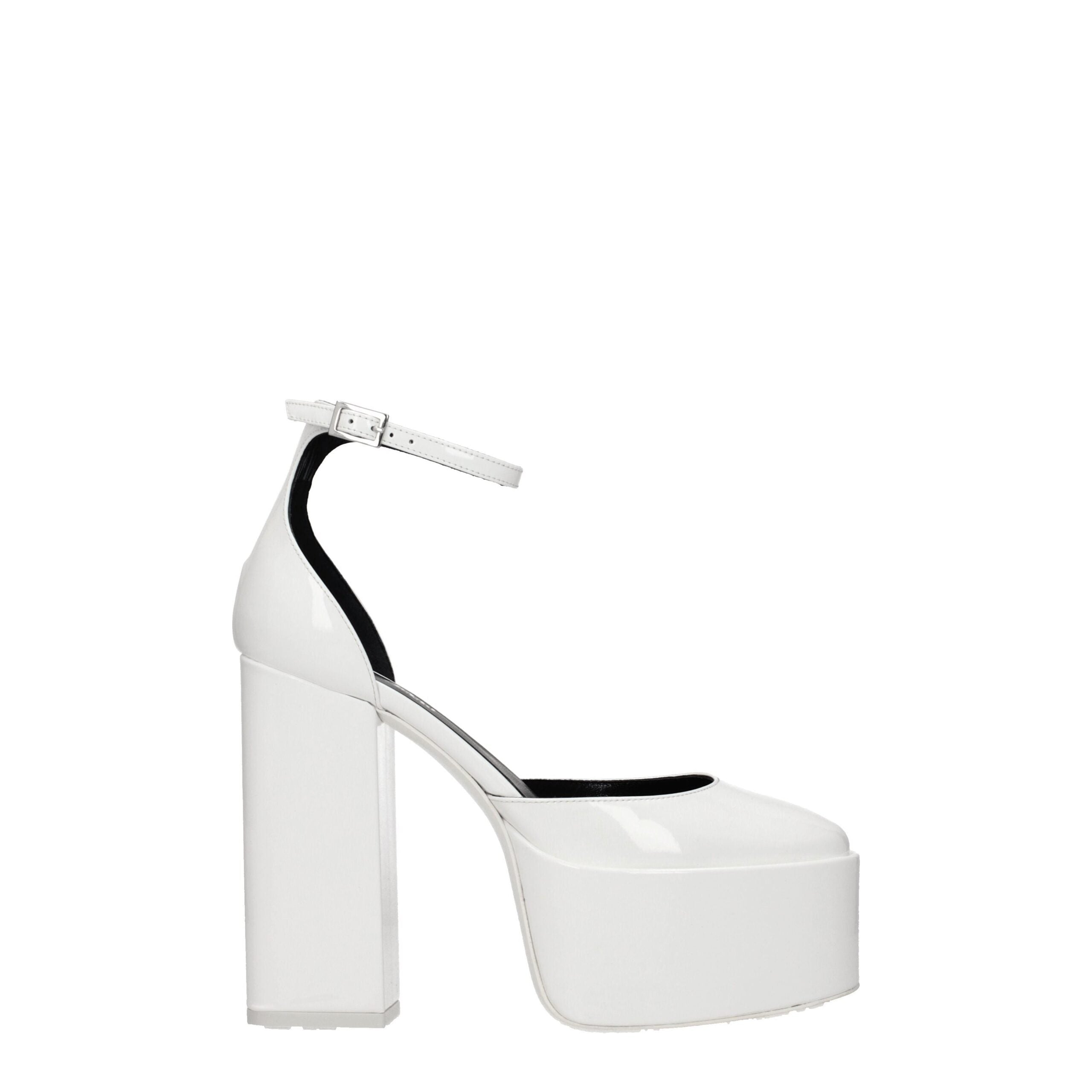 Paris Texas White Leather Sandal