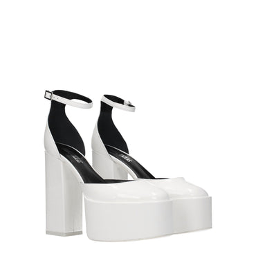 Paris Texas White Leather Sandal