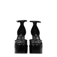 Paris Texas Black Leather Sandal
