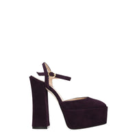 Stuart Weitzman Purple Leather Sandal