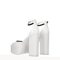 Paris Texas White Leather Sandal