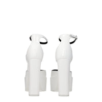 Paris Texas White Leather Sandal