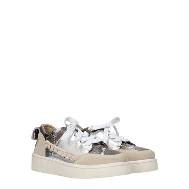 Mou Gray Leather Sneakers