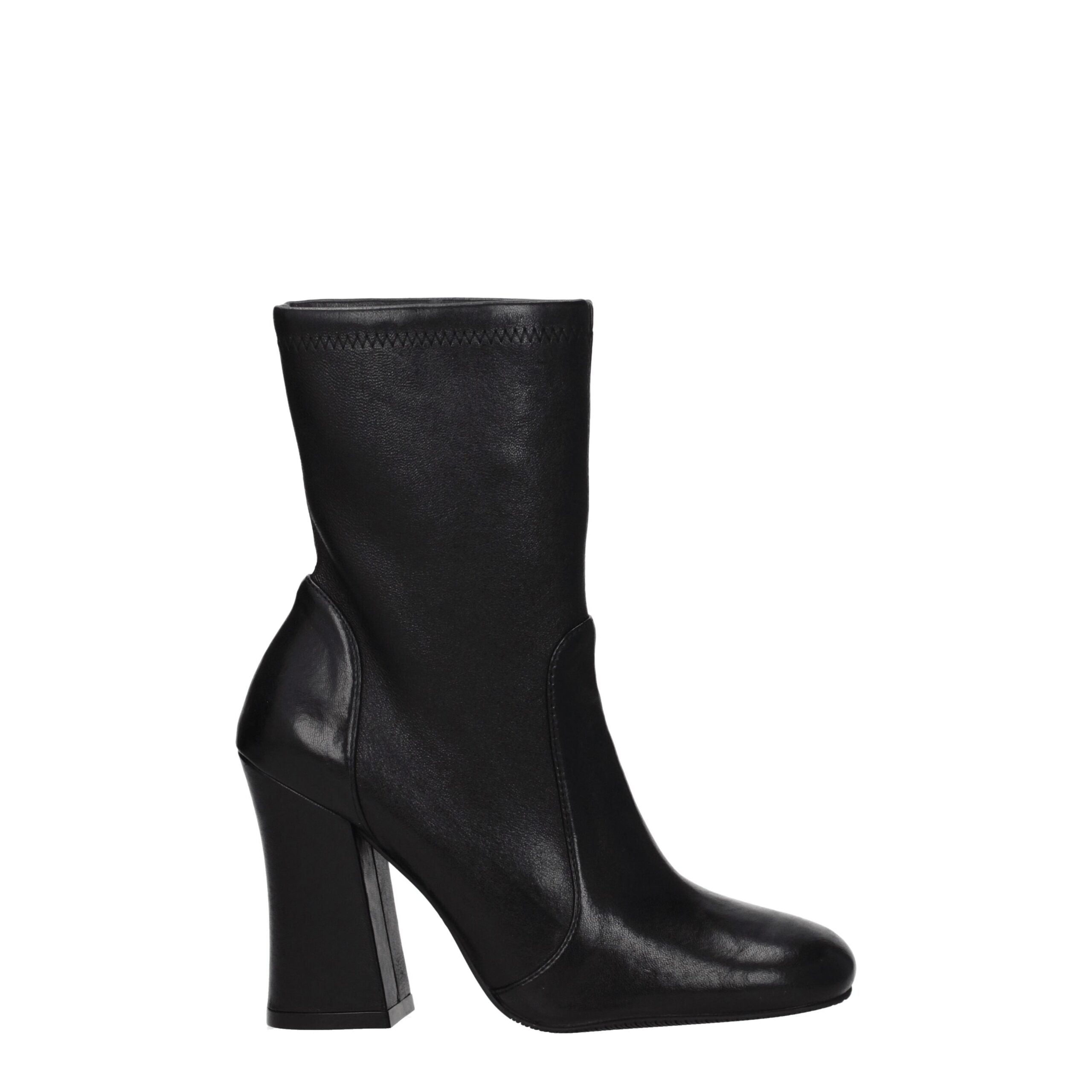 Stuart Weitzman Black Leather Ankle
