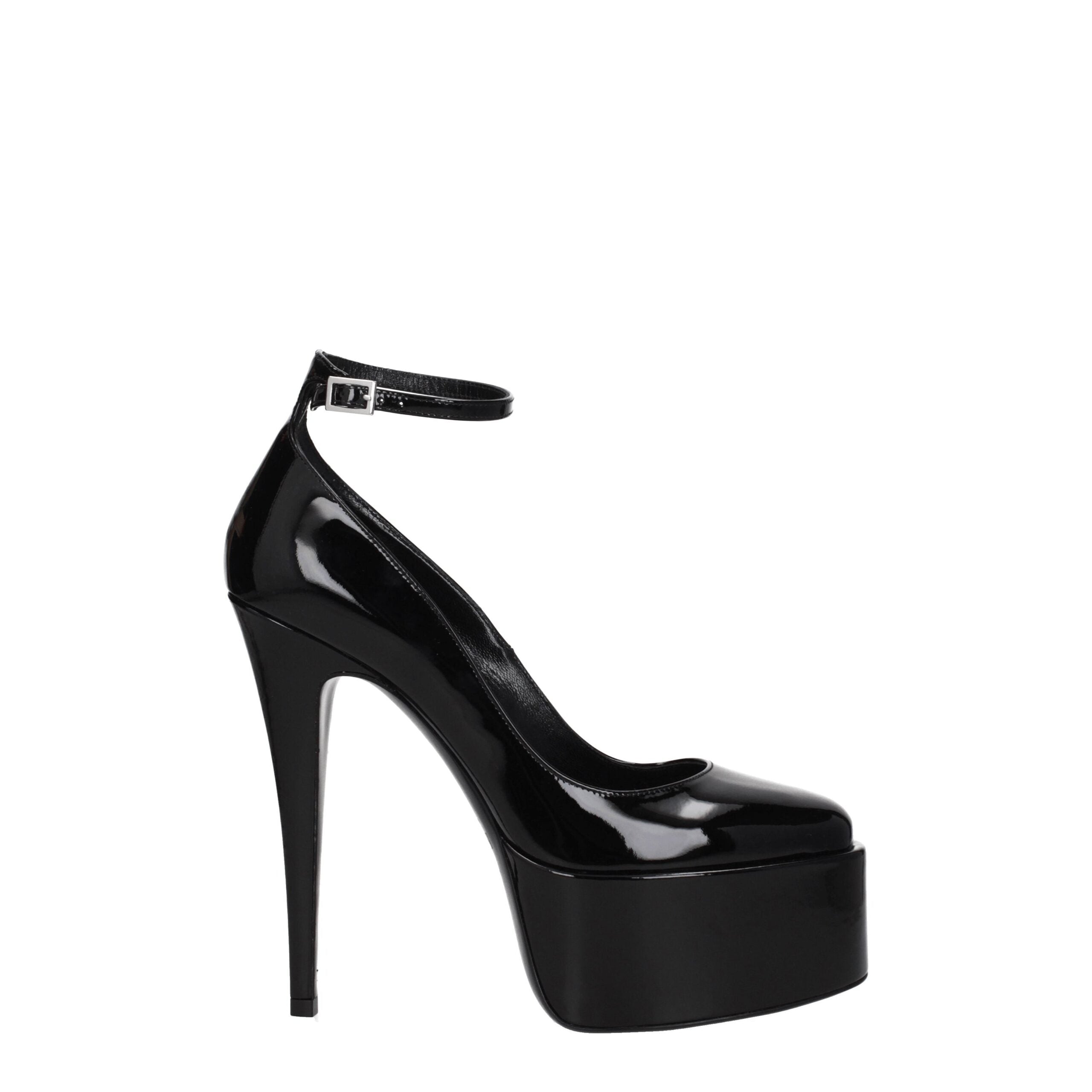 Paris Texas Black Leather Sandal