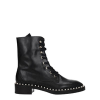 Stuart Weitzman Black Leather Ankle