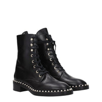 Stuart Weitzman Black Leather Ankle