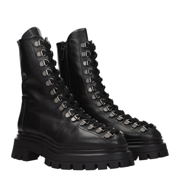 Stuart Weitzman Black Leather Ankle