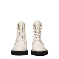 Stuart Weitzman White Leather Ankle
