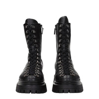 Stuart Weitzman Black Leather Ankle