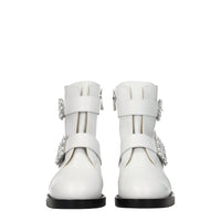 Stuart Weitzman White Leather Ankle