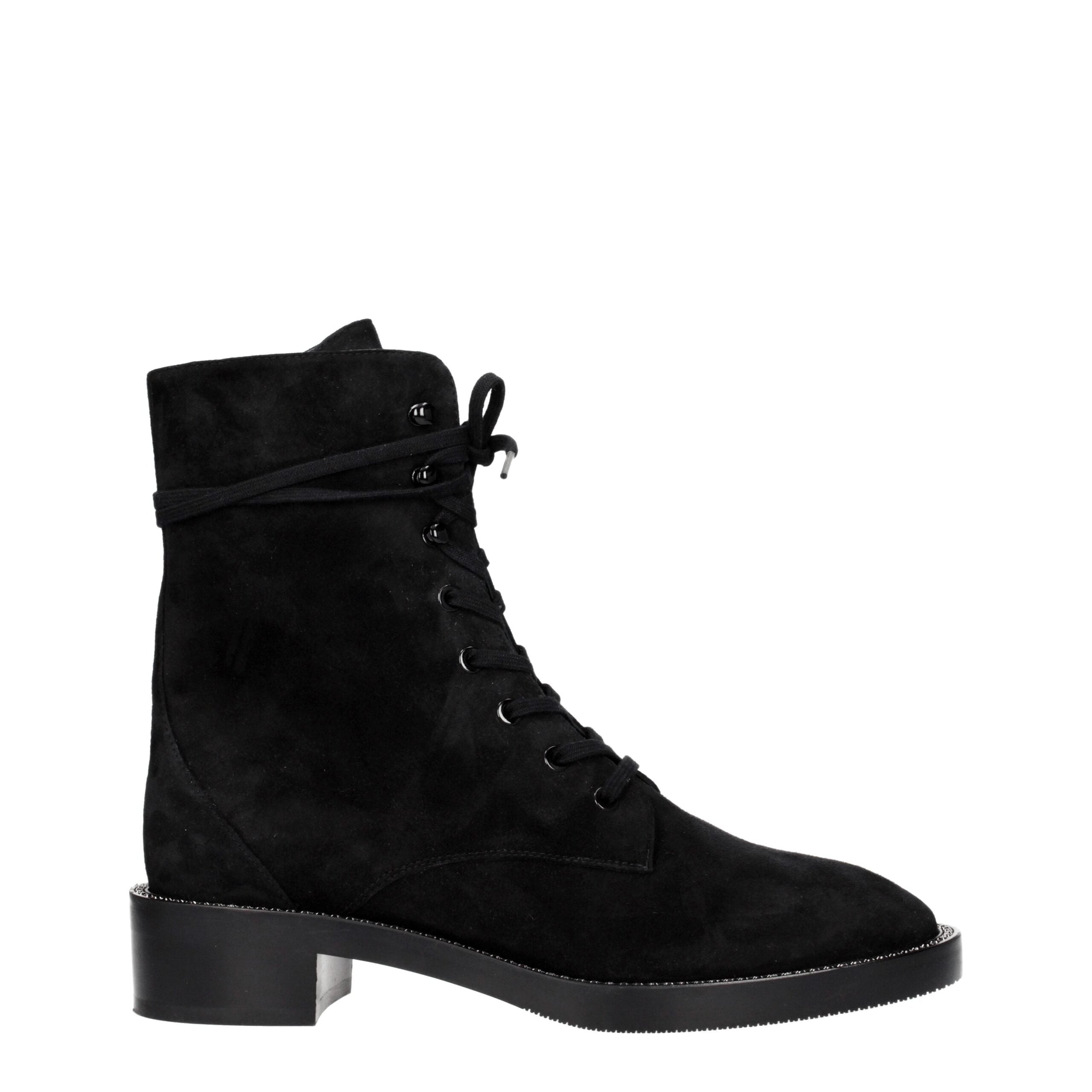 Stuart Weitzman Black Leather Ankle
