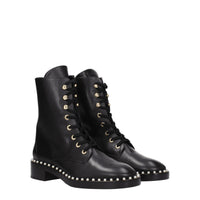 Stuart Weitzman Black Leather Ankle