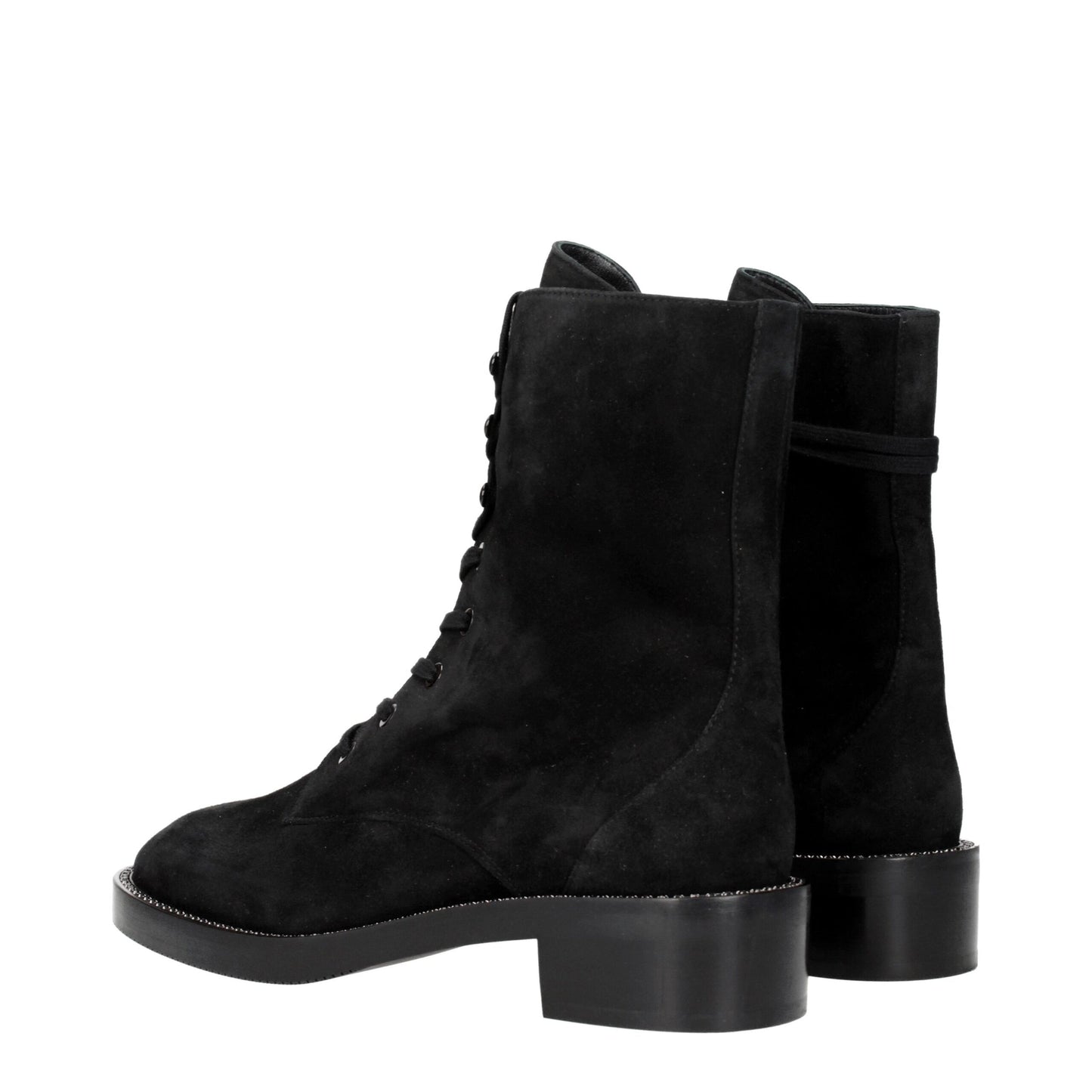 Stuart Weitzman Black Leather Ankle