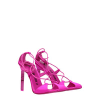 The Attico Pink Satin Sandal