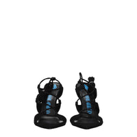 The Attico Black Leather Sandal