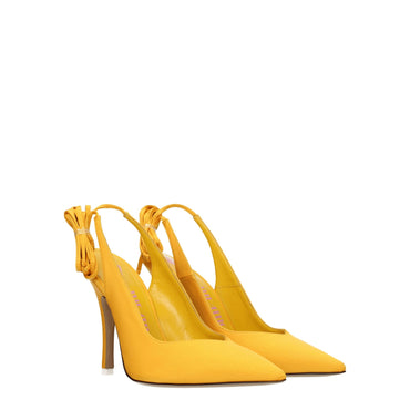 The Attico Orange Satin Sandal