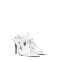 The Attico White Leather Sandal
