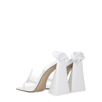 The Attico White Leather Sandal