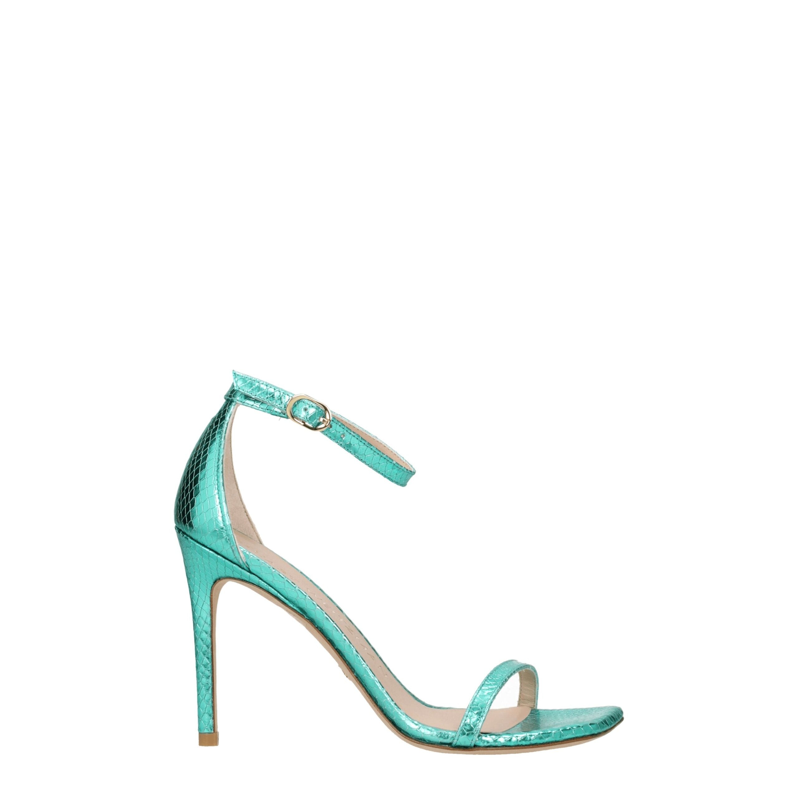 Stuart Weitzman Green Leather Sandal