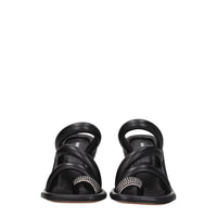 Ambush Black Leather Sandal