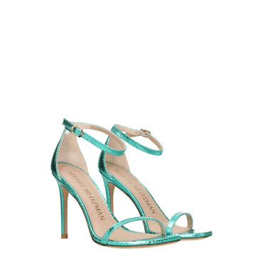 Stuart Weitzman Green Leather Sandal