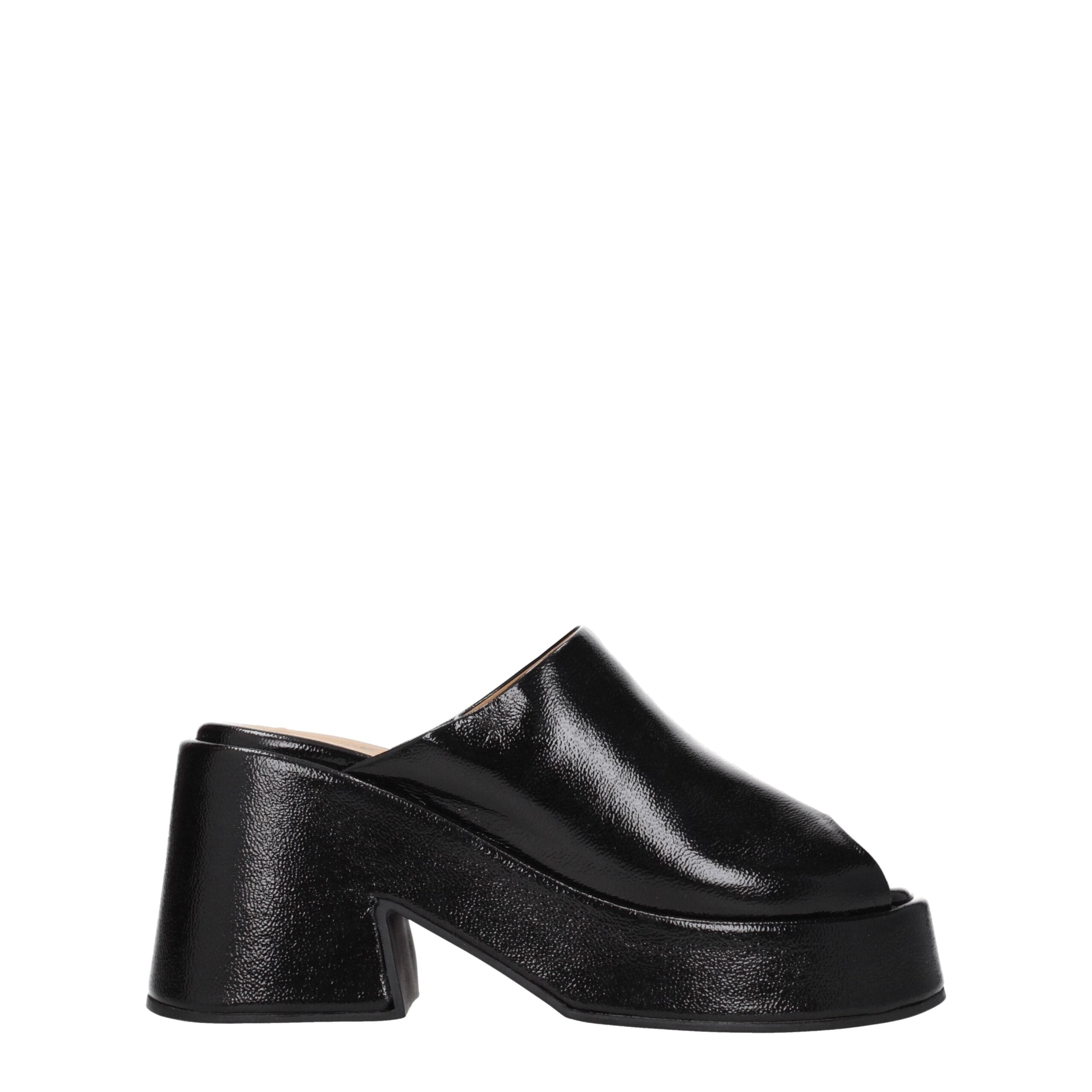 Ganni Black Leather Slipper