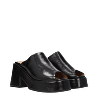 Ganni Black Leather Slipper
