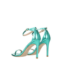 Stuart Weitzman Green Leather Sandal