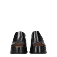Ganni Black Leather Slipper