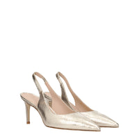 Stuart Weitzman Gold Leather Sandal