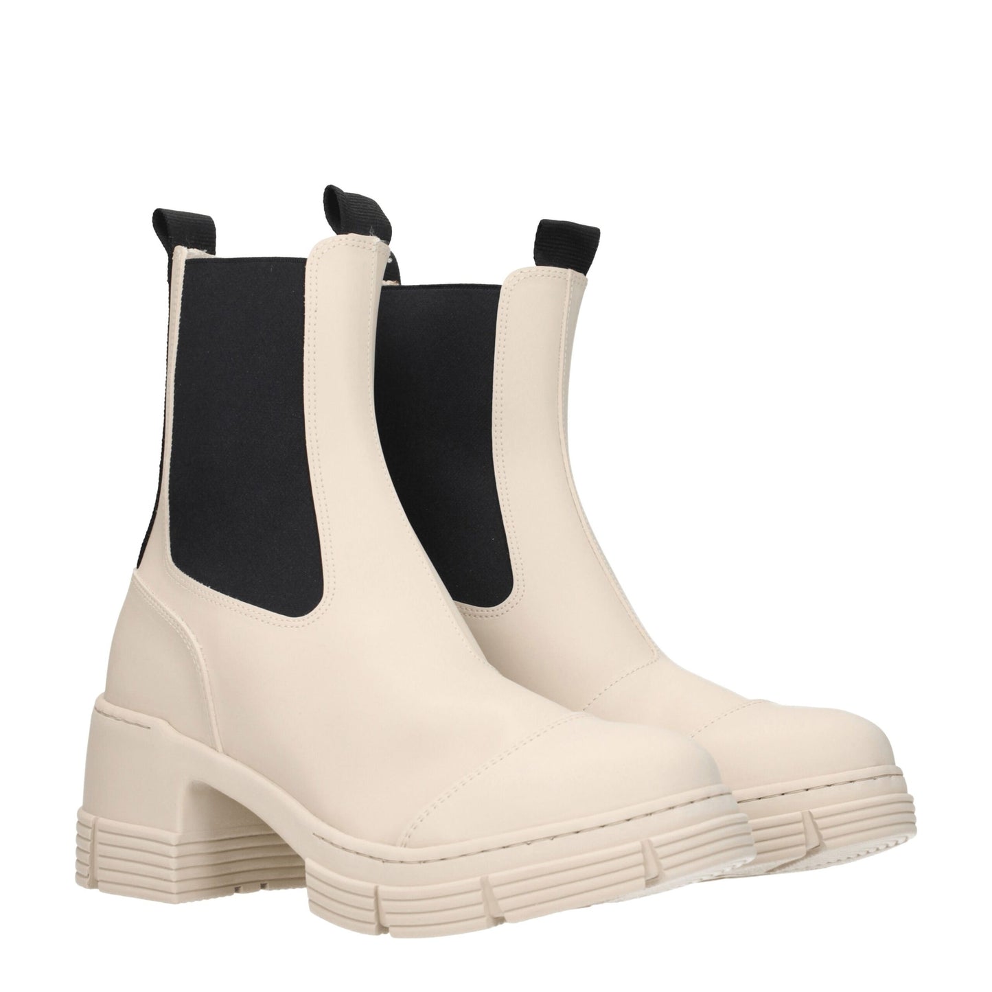 Ganni Gray Cotton Ankle