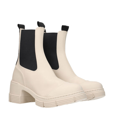 Ganni Gray Cotton Ankle