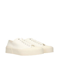 Jil Sander Beige Fabric Low Top Sneakers