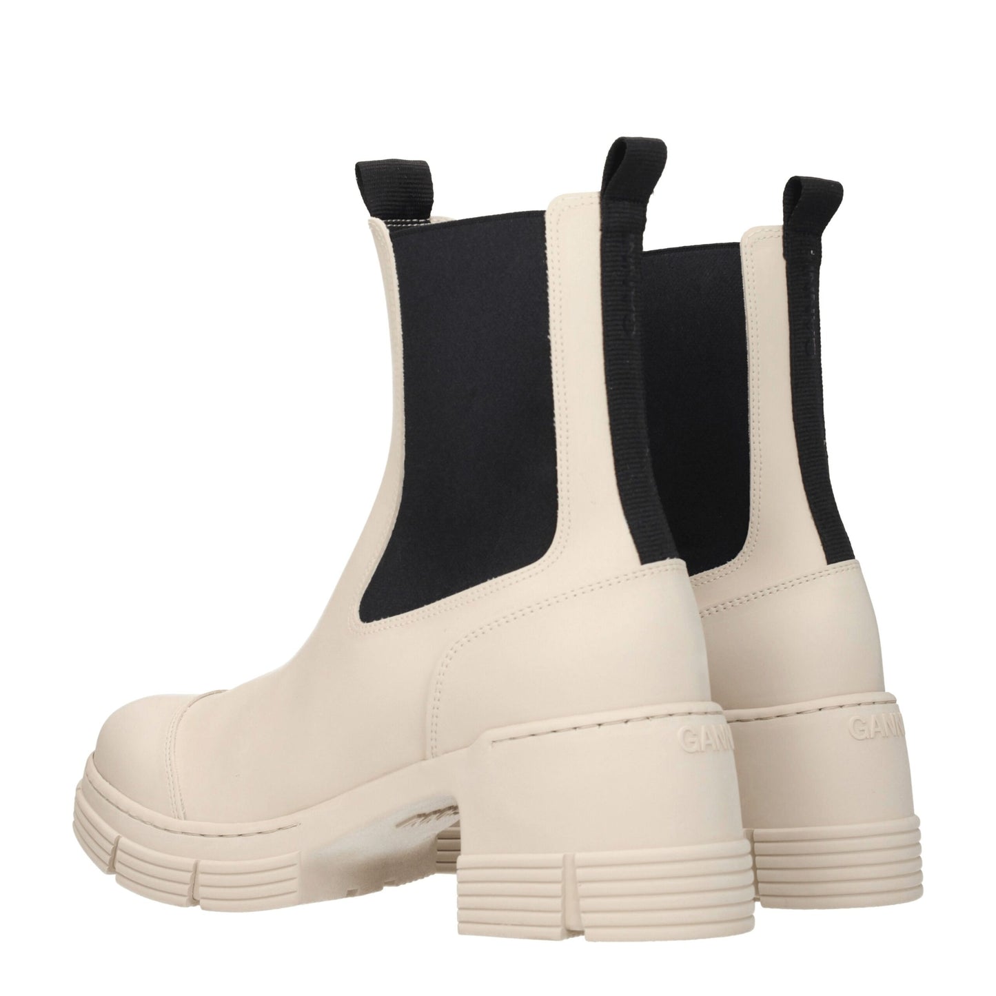 Ganni Gray Cotton Ankle