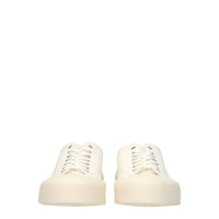 Jil Sander Beige Fabric Low Top Sneakers