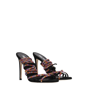Paris Texas Black Leather Sandal