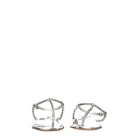 Miu Miu Gray Leather Flip-Flop Sandal