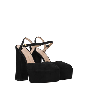 Stuart Weitzman Black Leather Sandal