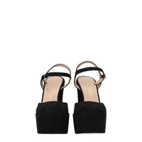Stuart Weitzman Black Leather Sandal
