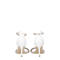 Stuart Weitzman White Leather Sandal