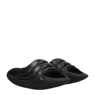Balmain Black Leather Slipper