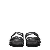 Palm Angels Black Leather Slipper