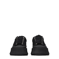 Jil Sander Black Fabric Chunky Sneakers
