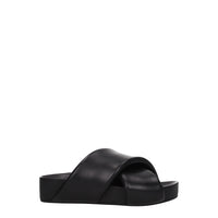 Jil Sander Black Leather Slippers