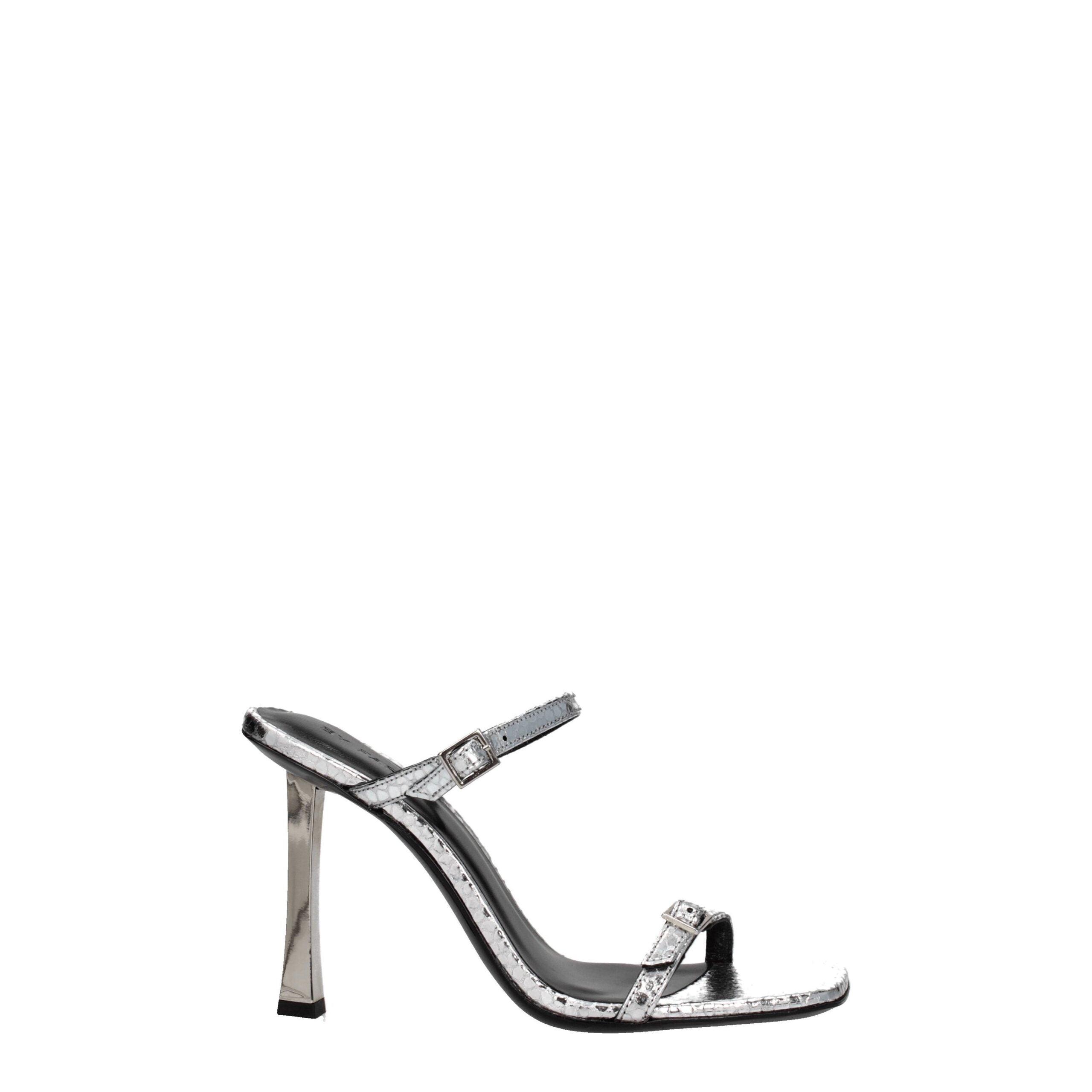 BY FAR Gray Leather Sandal
